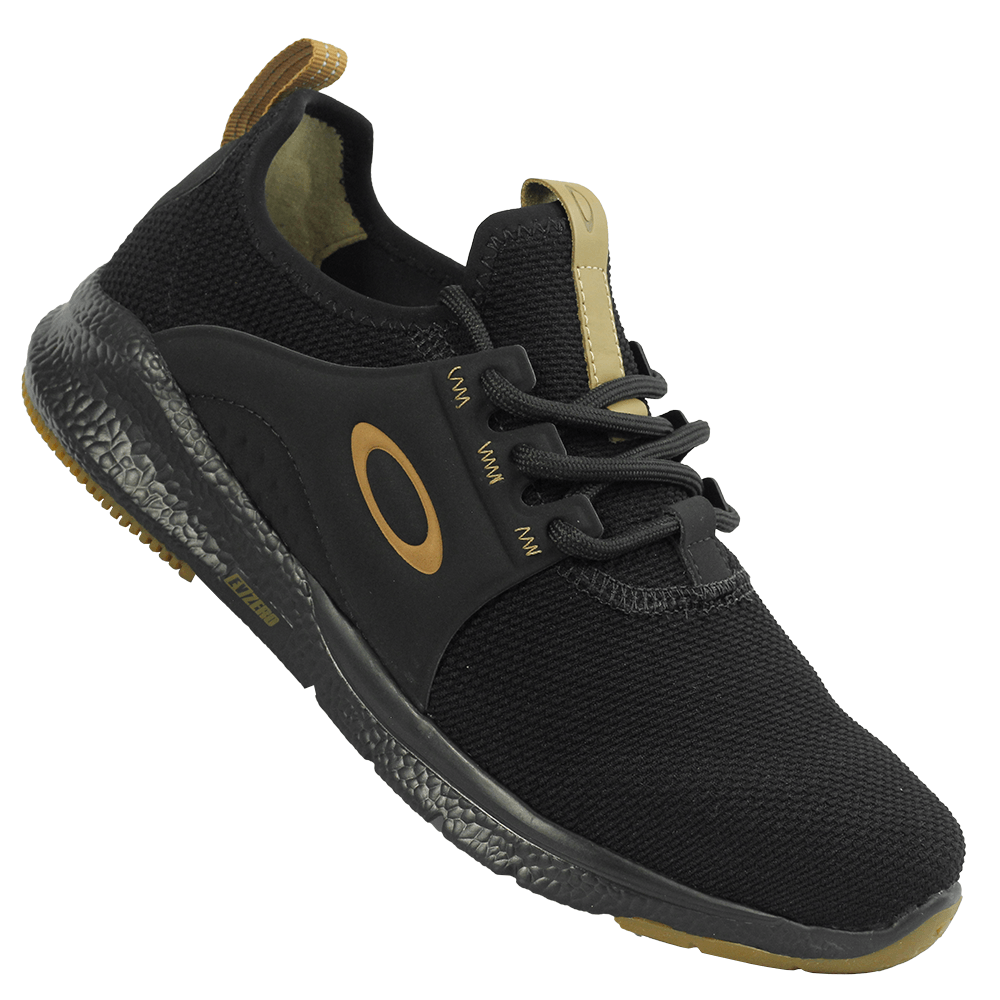 tenis oakley preto com dourado